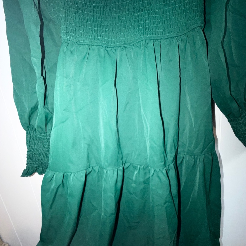 Brand new Cupshe Ruched Maxi Dress High neck Long Sleeve Dress - Picture 4 of 8